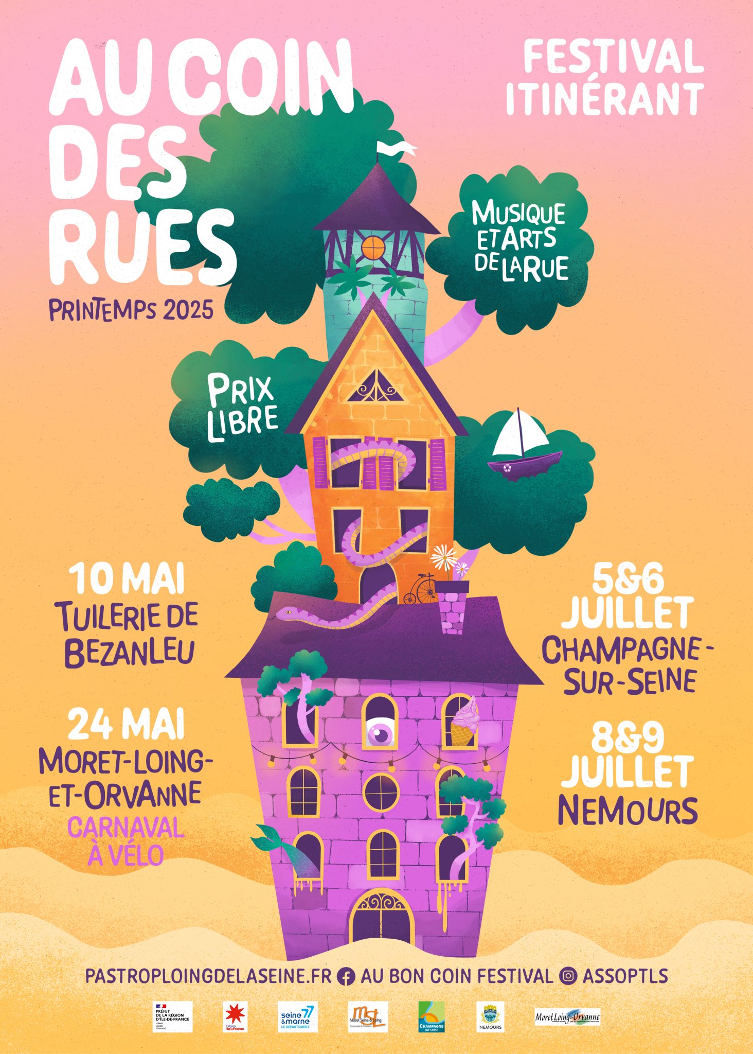 Affiche au coin des rues 2025